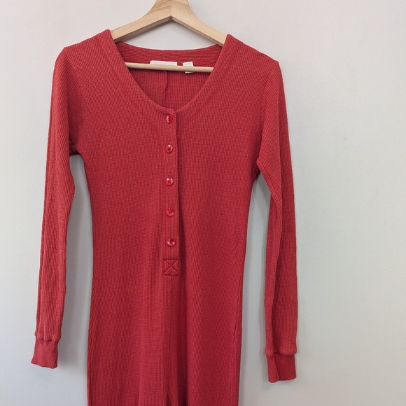 Vintage Victoria's Secret Red Thermal One Piece Pajamas - Picture 4 of 11